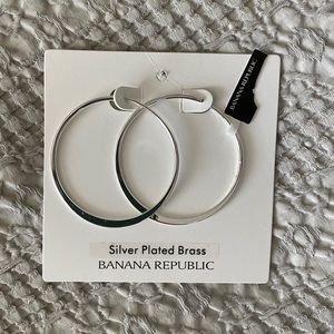 Banana Republic Silver Hoop Earrings